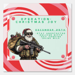 Funny Military/Christmas Santa Sign