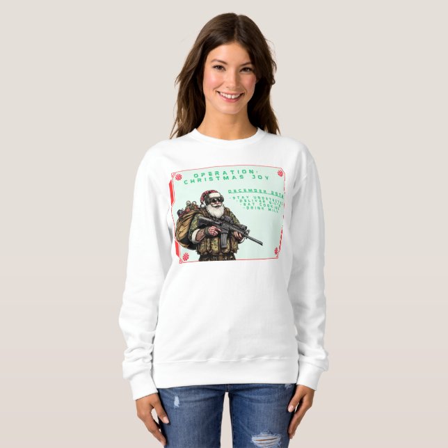 Funny Military/Christmas Santa Sweatshirt (Front Full)
