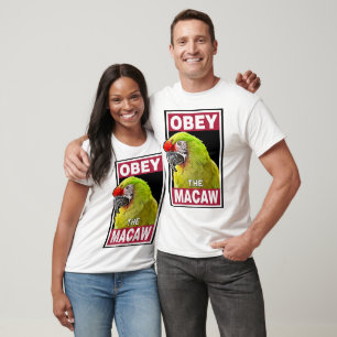 Funny Military Macaw Parrot - Bird Art T-Shirt