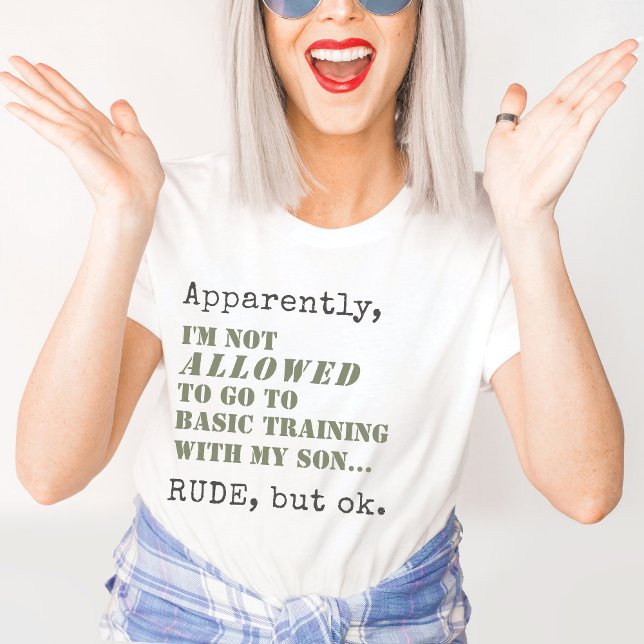 Funny Military Mom Basic Training Going Away Gift T-Shirt (Funny military mom basic training going away farewell party gift, Air Force, Space Force, Army, navy)