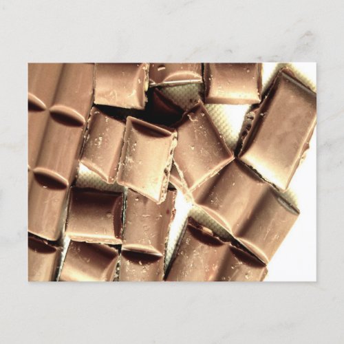 Funny Milk Chocolate _ Cute Chocolate Lover Gift Announcement Postcard