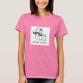 Funny Milk & Moustache - Women's Grey Tank Top