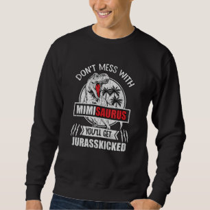 Funny Mimi Gift Dinosaur Grandma Humor Grandmother Sweatshirt