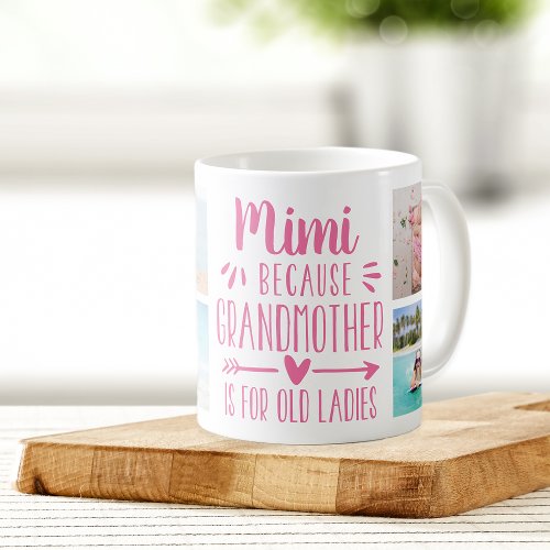 Funny Mimi Grandchildren Names  Photo Collage Coffee Mug