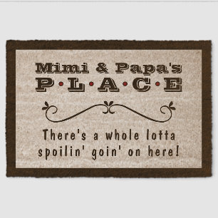 Funny Mimi Papa's Place Whole Lotta Spoilin' Fiber Doormat