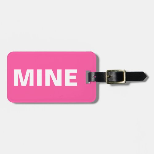 Funny Mine Pink Luggage Tag