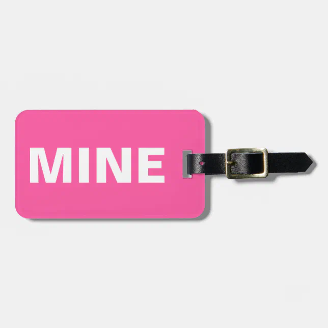 Pink Tag Mining Funny Mine Pink Luggage Tag | Zazzle