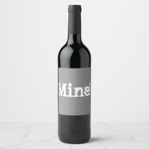 Funny mine wine label