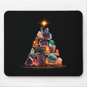 Funny Minerals Christmas Tree Graphic Crystals  Mouse Pad