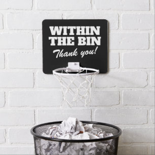 Funny mini basketball hoop for office paper trash