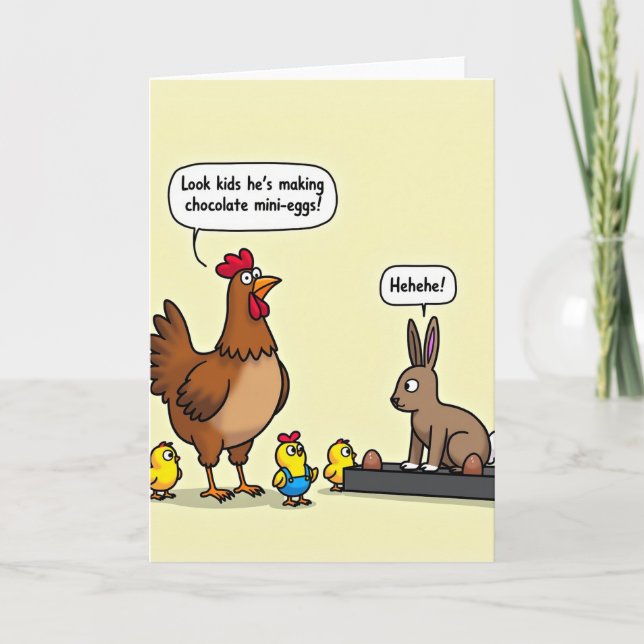 Funny Mini Eggs Scene Card (Front)