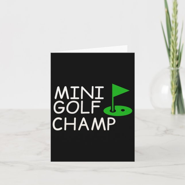 Funny Mini Golf Design  Card (Front)