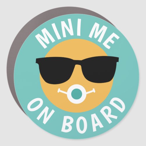 Funny Mini Me On Board Baby On Board Car Magnet