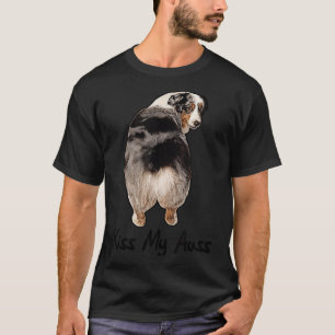 Funny Miniature Australian Shepherd Kiss My Auss M T-Shirt