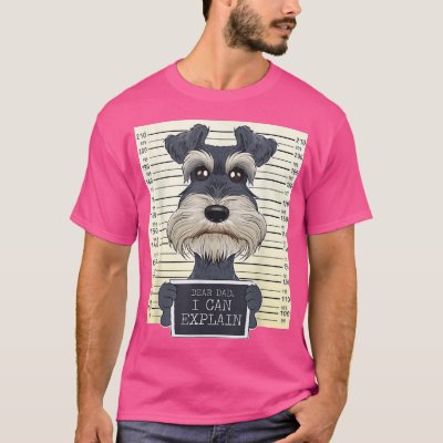 Funny Miniature Schnauzer Dad I Miniature Schnauze T-Shirt