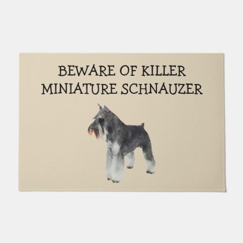 Funny Miniature Schnauzer Dog Breed Welcome Doormat