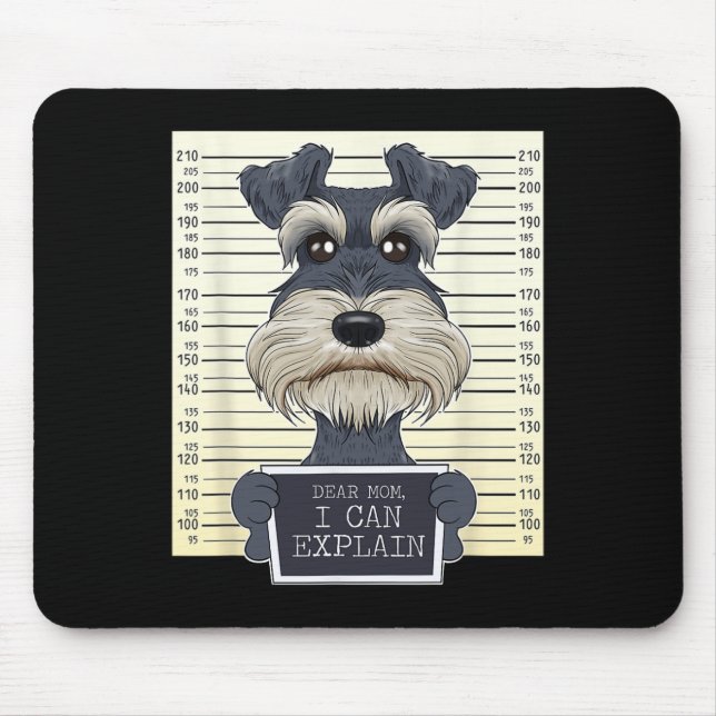 Funny Miniature Schnauzer Mom I Miniature Schnauze Mouse Pad (Front)