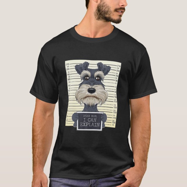 Funny Miniature Schnauzer Mom I Miniature Schnauze T-Shirt (Front)