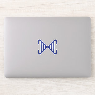 Funny Minimal Blue line Letter X Monogram Sticker