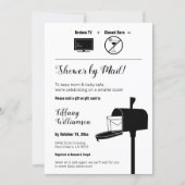 Funny Minimalist Baby Shower By Mail Invitation (Front)