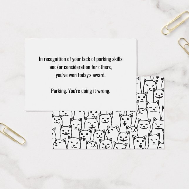 Funny Minimalist Black White Cat Line Art Pattern (Office)