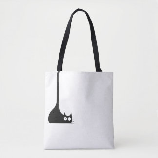 Funny Minimalist Cat Lover Gift Tote Bag