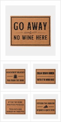Funny Minimalist Style Doormats