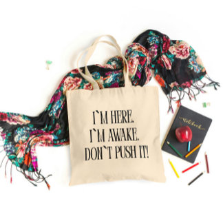 Funny Minimalist Tote Bag