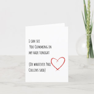 Funny Minimalist Valentines Day Card Phil Collins 