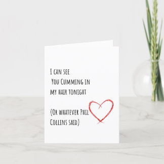 Funny Minimalist Valentines Day Card Phil Collins 