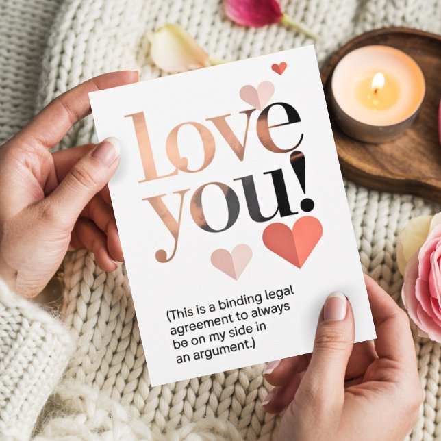 Funny Minimalist Your Mine Valentine's Day  Card (Creator Uploaded)