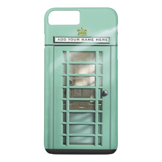 Funny Mint Green British Phone Booth iPhone 8 Plus/7 Plus Case