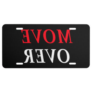 FUNNY MIRROR IMAGE MOVE OVER LICENSE PLATE