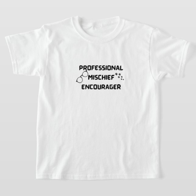 Funny Mischief Kids Tshirt (Laydown)
