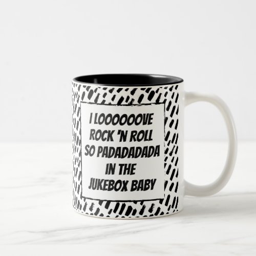 Funny misheard rock lyrics Two_Tone coffee mug