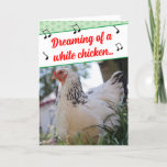 Funny Misheard Song Lyrics White Chickens Photo Holiday Card