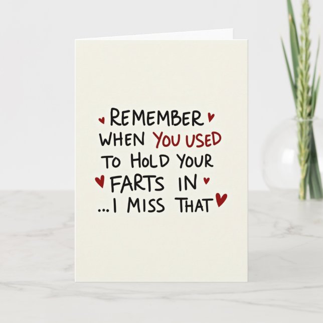 Funny Miss Your Farts Card (Front)