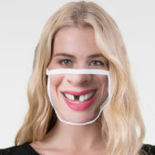Funny Missing Tooth Face Mask (Worn Her)