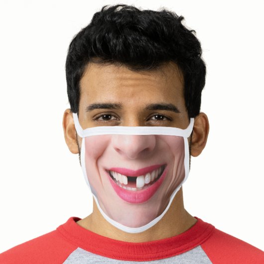 Funny Missing Tooth Face Mask (Worn Him)