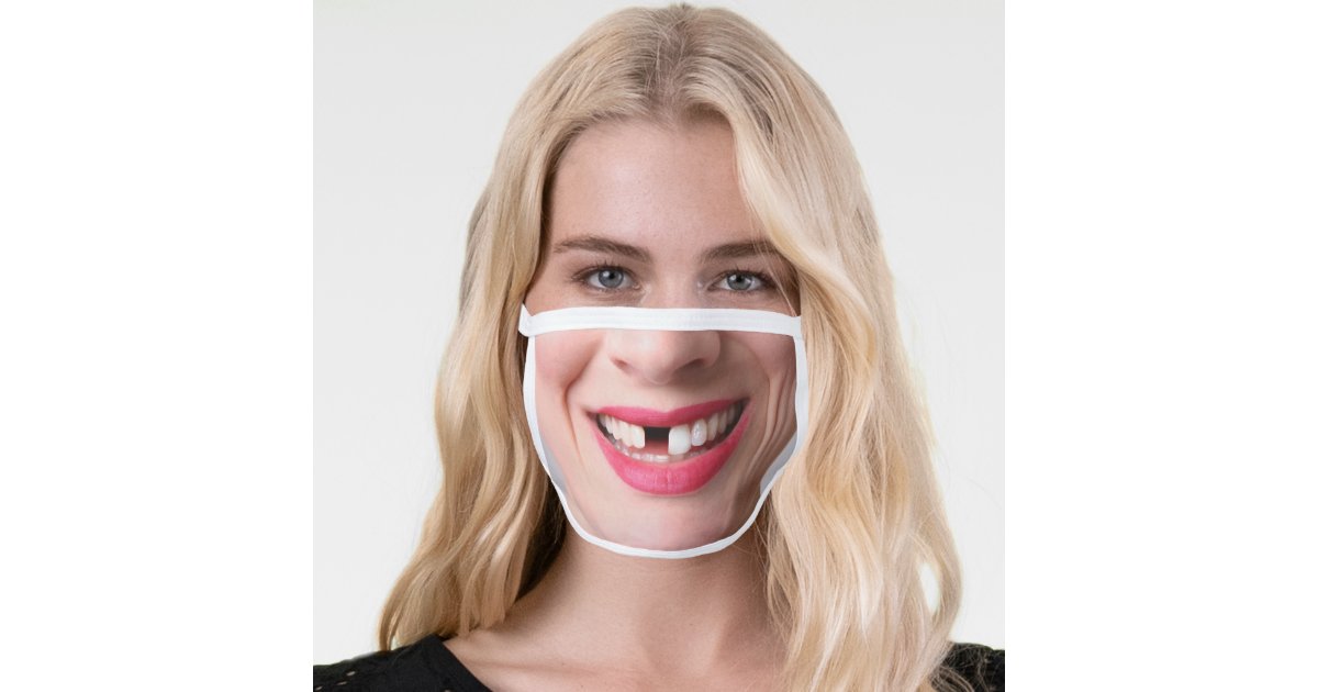 Funny Missing Tooth Face Mask | Zazzle Funny Missing Tooth Face Mask | Zazzle