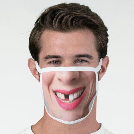 Funny Missing Tooth Face Mask (Worn Him)