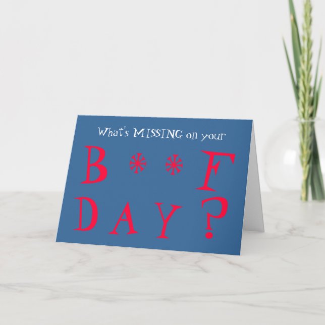 Funny Missing You Birthday Card (Front)