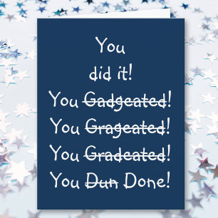 Funny Misspelling Graduation Congratulations BIG Card