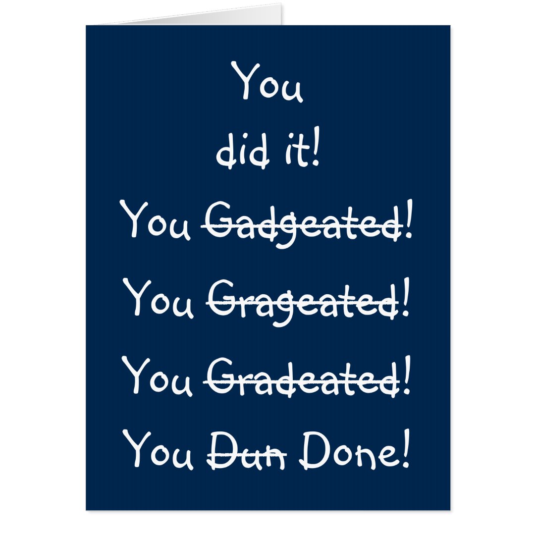 Funny Misspelling Graduation Congratulations Jumbo Card Zazzle 1530