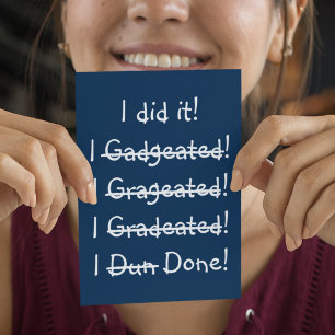 Funny Misspelling Graduation Party Invitation Card