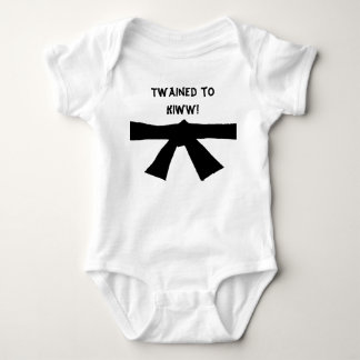 Funny Mixed Martial Arts Karate Black Belt Baby Bodysuit