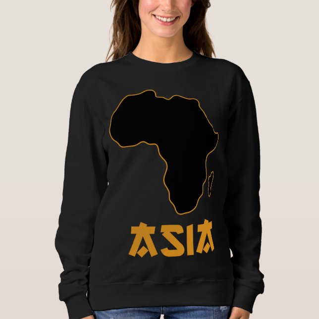 Funny Mixed Up Africa Asia 4 Sweatshirt (Front)