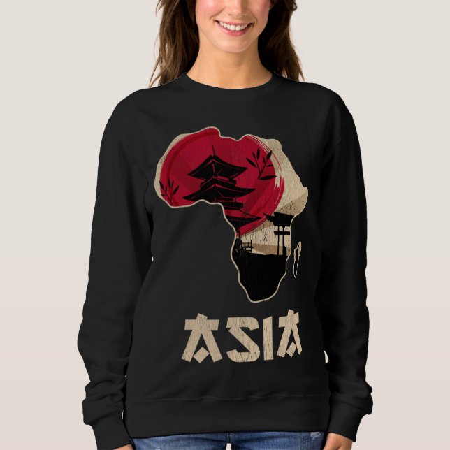 Funny Mixed Up Africa Asia Sweatshirt (Front)