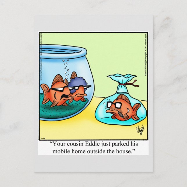 Funny Mobile Home Humor Postcard (Front)