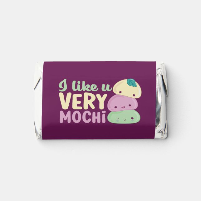 Funny Mochi I like You Very Much Valentine's Day Hershey's Miniatures (Front)